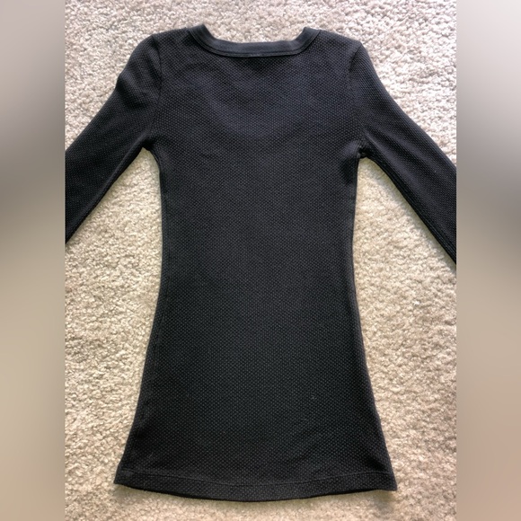 Free People RARE Black Fiesta Cuff Thermal Top XS - Picture 8 of 14